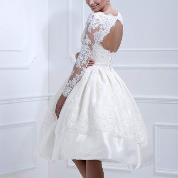 Lace Halter Wedding Evening Dress4
